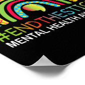 Probleme beenden das Stigma Rainbow Boho Poster (Ecke)