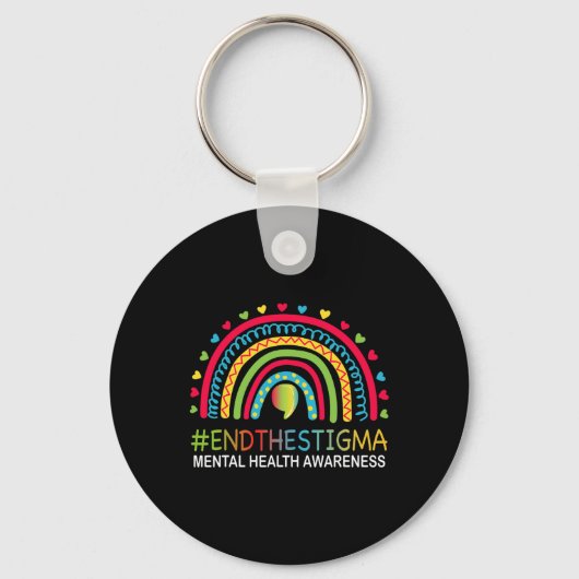 Probleme beenden das Stigma Rainbow Boho Schlüsselanhänger (Vorderseite)