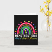 Probleme beenden das Stigma Rainbow Leopard Boho Karte (Gelbe Blume)