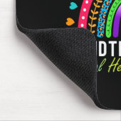 Probleme beenden das Stigma Rainbow Leopard Boho Mousepad (Ecke)