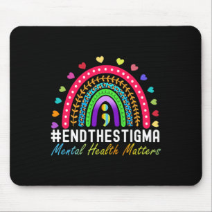 Probleme beenden das Stigma Rainbow Leopard Boho Mousepad