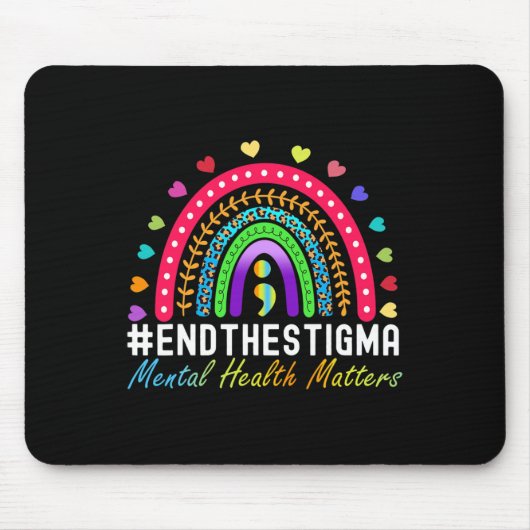 Probleme beenden das Stigma Rainbow Leopard Boho Mousepad (Vorne)