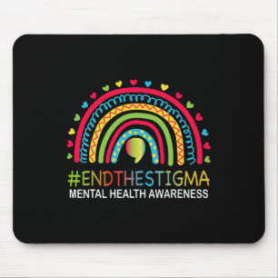 Probleme beenden das Stigma Regenbogen Boho Mousepad