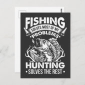 Probleme der Fischerei und der Jagd Sarkastische F Postkarte (Vorne/Hinten)