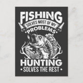 Probleme der Fischerei und der Jagd Sarkastische F Postkarte (Vorderseite)