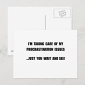 Probleme der Verzögerung Postkarte (Vorne/Hinten)