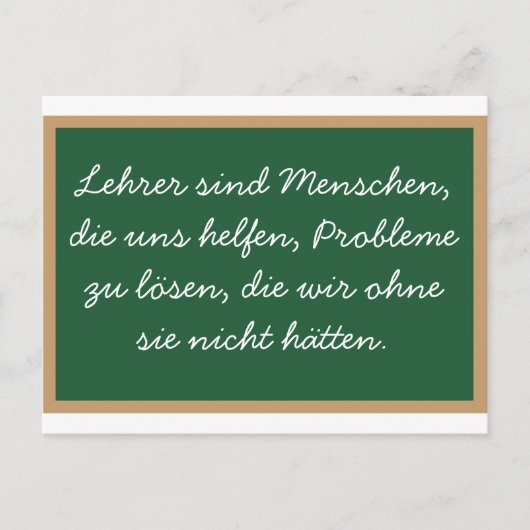 Probleme lösen, die wir nicht postkarte (Vorderseite)