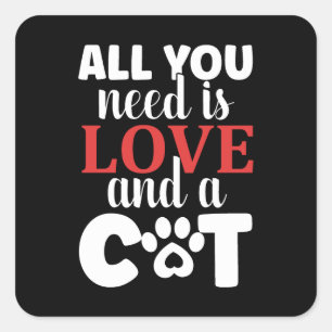 Probleme mit dem Katzenverhalten Quadratischer Aufkleber