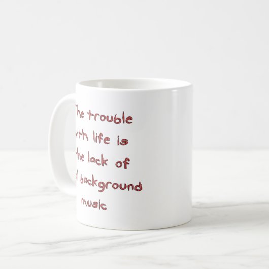 Probleme mit dem Leben Kaffeetasse (Vorderseite Links)