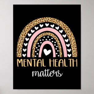 Probleme mit der psychischen Gesundheit Boho-Regen Poster