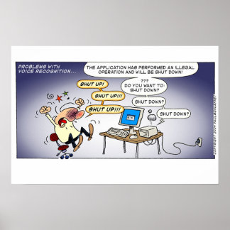 Probleme mit der Spracherkennung Poster