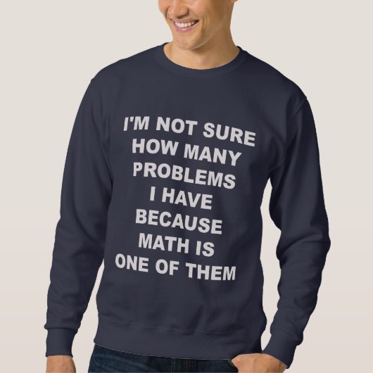 Probleme mit Mathe. Strickjacke Sweatshirt (Vorderseite)