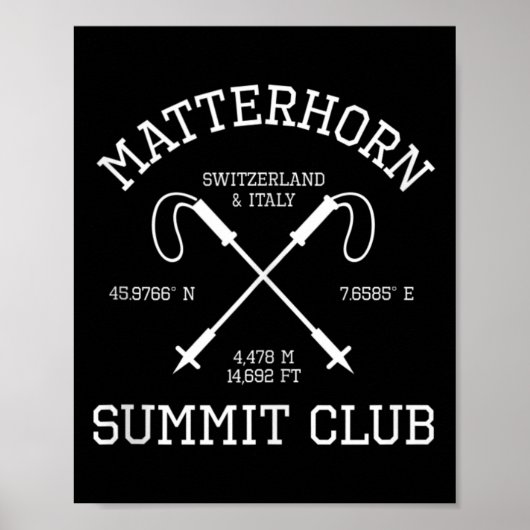 Problemhorn-Gipfel Club Hike Schweiz I Poster (Vorne)