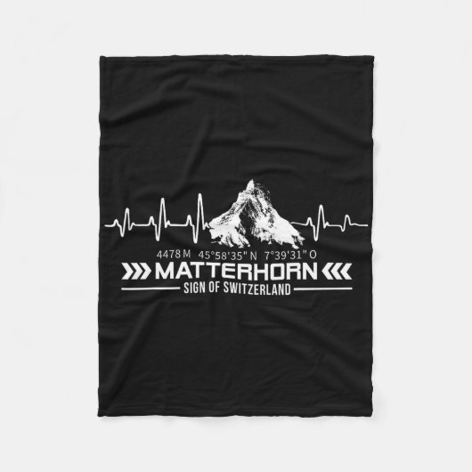 Problemhorn Schweiz Alpen Zermatt Wandern Berge Fleecedecke (Vorderseite)