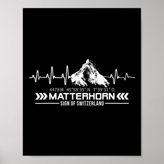 Problemhorn Schweiz Alpen Zermatt Wandern Berge Poster (Vorne)
