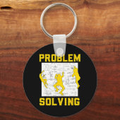 Problemlösender Kletterer Fels Klettern Boulder P Schlüsselanhänger (Vorderseite)