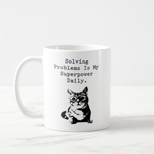 Problemlöser Superkraft Mathe-Enthusiast Kaffeetasse (Links)