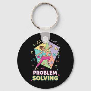 Problemlösungs-Klettern-Mathe-Spaß-Fels-Bouldering Schlüsselanhänger