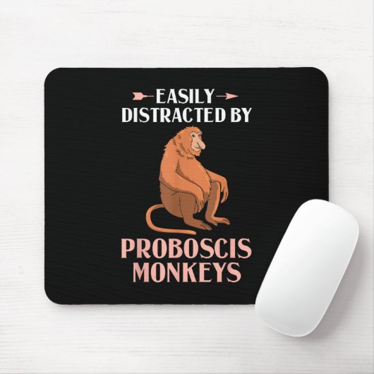 Proboscis Affe Funny Long Nosed Affen Mousepad (Mit Mouse)