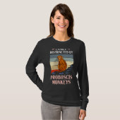 Proboscis Affe Funny Long Nosed Affen T-Shirt (Vorne ganz)