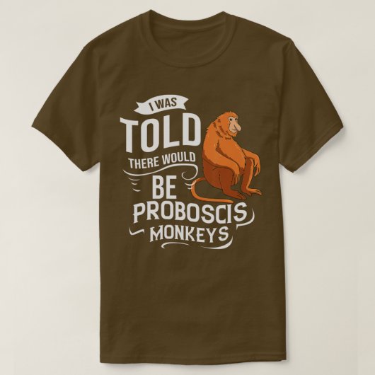 Proboscis Affe Funny Long Nosed Affen T-Shirt (Design vorne)
