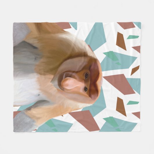 Proboscis-Affe gefährdete Arten Fleecedecke (Vorderseite (Horizontal))