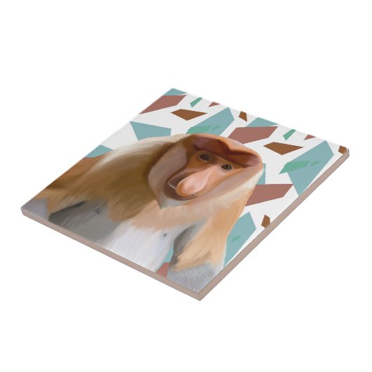 Proboscis-Affe gefährdete Arten Fliese (Seite)