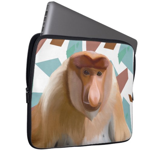 Proboscis-Affe gefährdete Arten Laptopschutzhülle (Vorne Rechts)