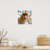 Proboscis-Affe gefährdete Arten Poster (Küche)