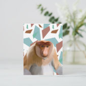 Proboscis-Affe gefährdete Arten Postkarte (Stehend Vorderseite)