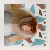 Proboscis-Affe gefährdete Arten Puzzle (Horizontal)