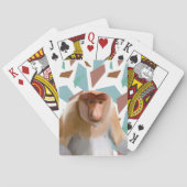 Proboscis-Affe gefährdete Arten Spielkarten (Rückseite)