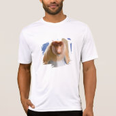 Proboscis Monkey - farbiger geometrischer Hintergr T-Shirt (Vorderseite)