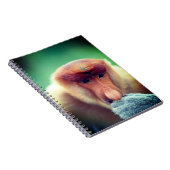 Proboscis Monkey in Borneo. Notizblock (Rechte Seite)