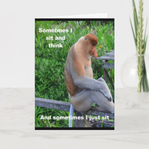 Proboscis Monkey - Ruhestand Karte