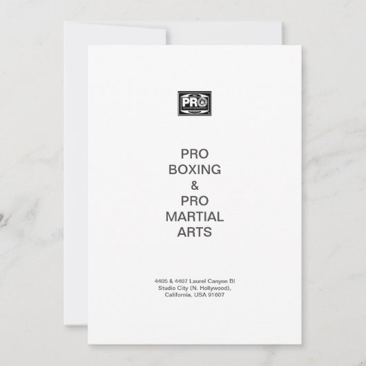 #PROBOXING & #PROMARTIALARTS FEIERTAGSKARTE (Vorderseite)