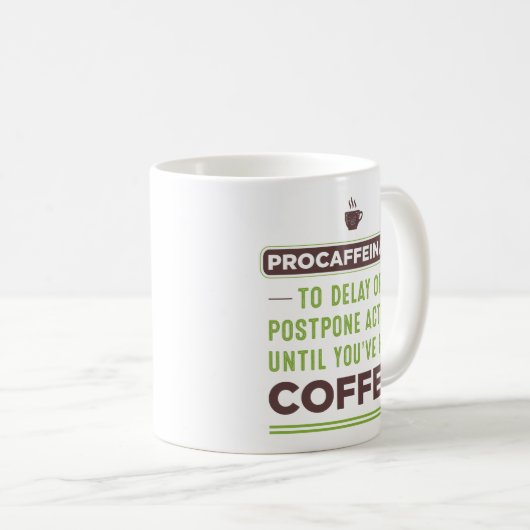 PROCAFFEINATE Definition Kaffee Tasse (VorderseiteRechts)