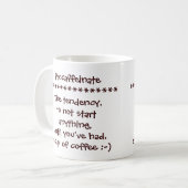 Procaffeinate Funny Mug for Coffee Addicts Liebhab Tasse (Vorderseite Links)