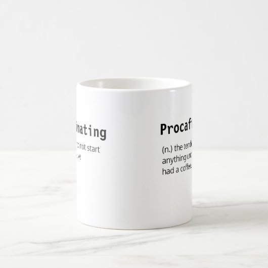 Procaffeinating Kaffee-Tasse Kaffeetasse (Mittel)