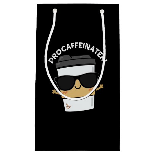 Procaffeinator Funny Coffeine Coffee Puppe Dark BG Kleine Geschenktüte (Vorderseite)
