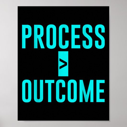 Process Greater Than Outcome Growth Mindset Motiva Poster (Vorne)
