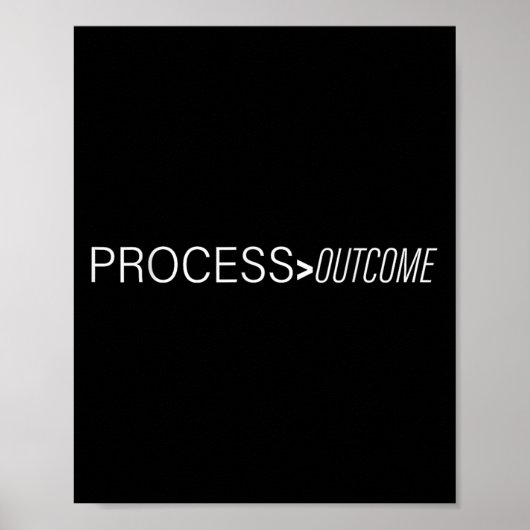 Process Greater Than Outcome Growth Mindset Motiva Poster (Vorne)