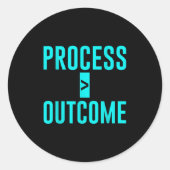 Process Greater Than Outcome Growth Mindset Motiva Runder Aufkleber (Vorderseite)