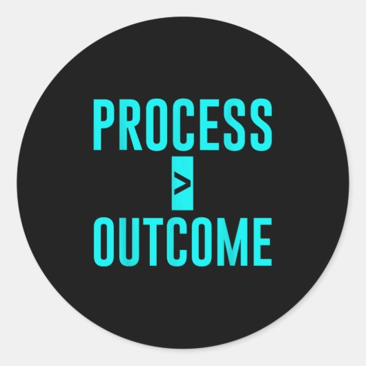 Process Greater Than Outcome Growth Mindset Motiva Runder Aufkleber (Vorderseite)