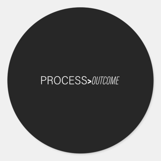 Process Greater Than Outcome Growth Mindset Motiva Runder Aufkleber (Vorderseite)