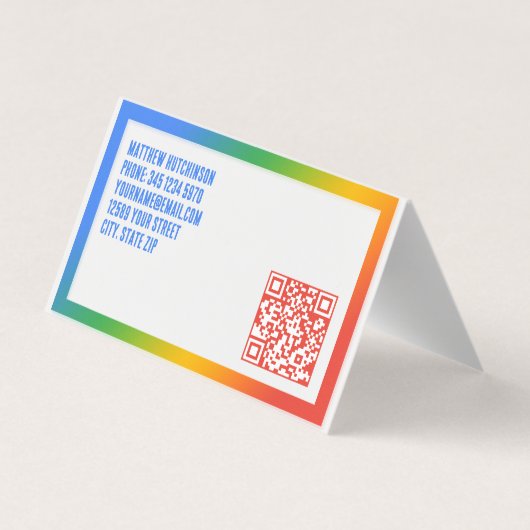 Process Server Custom QR Business Card Visitenkarten (Rückseite)