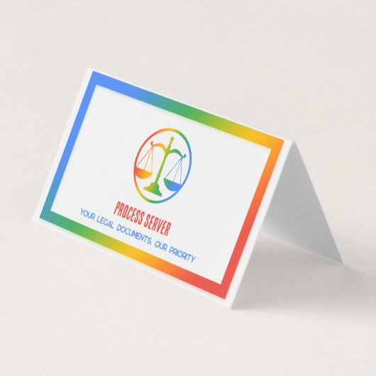 Process Server Custom QR Business Card Visitenkarten (Vorderseite)