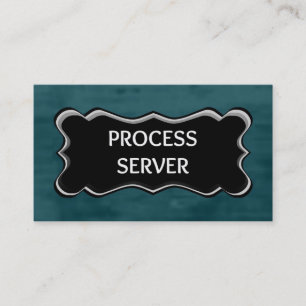 Process Server Elegante Name Plate Visitenkarte