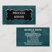 Process Server Elegante Name Plate Visitenkarte (Vorne/Hinten)