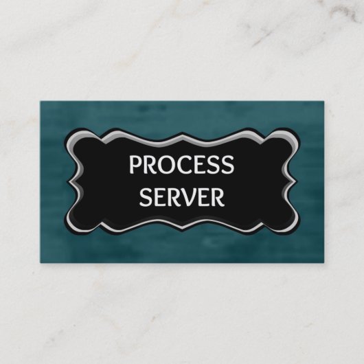 Process Server Elegante Name Plate Visitenkarte (Vorderseite)